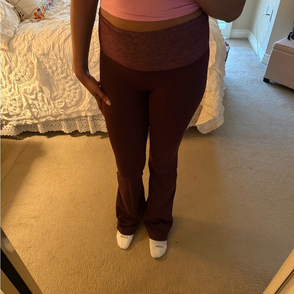 Burgundy Groove pants from Lululemon